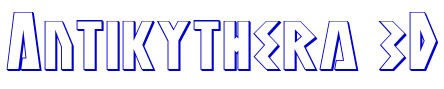 Antikythera 3D шрифт